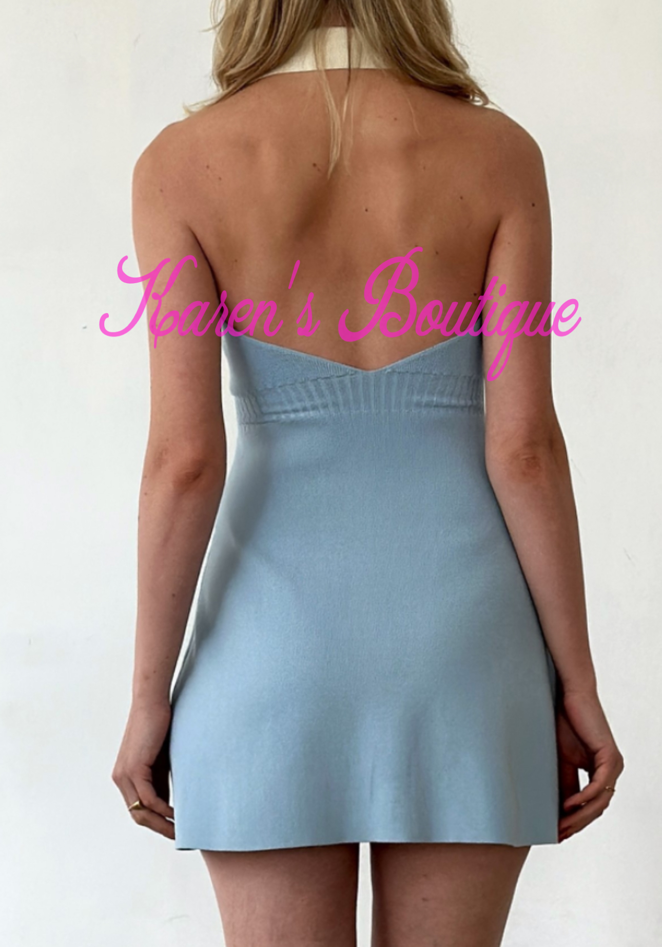 Grace Sky Blue Mini Dress